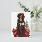 Melanin Magic Holiday Weihnachtskarte Feiertagskarte (Stehend Vorderseite)