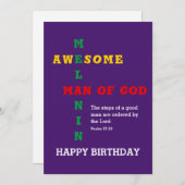 Melanin Man of God BIRTHDAY Card (Vorne/Hinten)