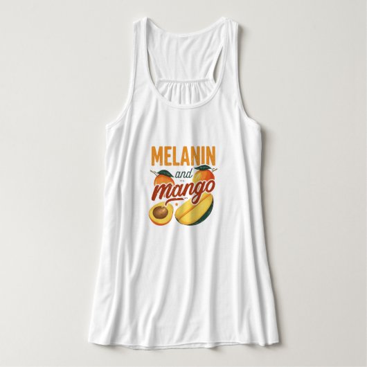 "Melanin & Mango" Schwarzes Erbe Sommer Tanktop (Design Vorderseite)