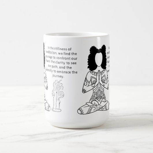 Melanin Meditation Motivierend Zitat Kaffee Tasse (Mittel)