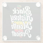 Melanin Men Girls & Boys Glasuntersetzer (Rückseite)