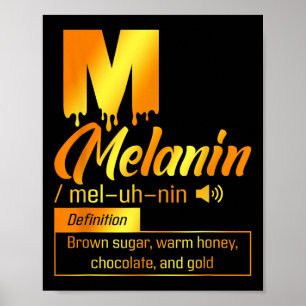 Melanin Noun definiert Schwarzgeschichte Monat Jun Poster