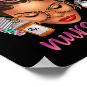 Melanin Nurse Black History Monte Afro Hair Poster (Ecke)