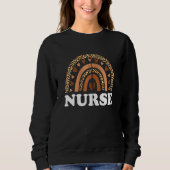 Melanin Nurse Rainbow Leopard Nurse Black History Sweatshirt (Vorderseite)