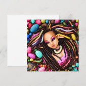 Melanin Oster Rainbow Spring Sista Girl Einladung (Vorne/Hinten)