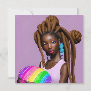 Melanin Oster Rainbow Spring Sista Girl Einladung