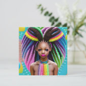 Melanin Oster Rainbow Spring Sista Girl Karte (Stehend Vorderseite)