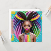 Melanin Oster Rainbow Spring Sista Girl Karte (Vorderseite/Rückseite Beispiel)