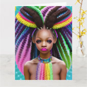 Melanin Oster Rainbow Spring Sista Girl Karte (Gelbe Blume)