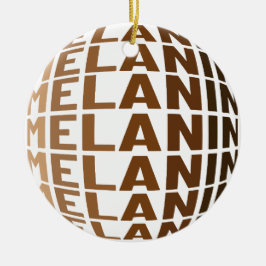 Melanin Poppin Black History Month Bruh Sista Keramik Ornament