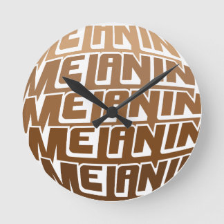 Melanin Poppin Black History Month Bruh Sista Runde Wanduhr