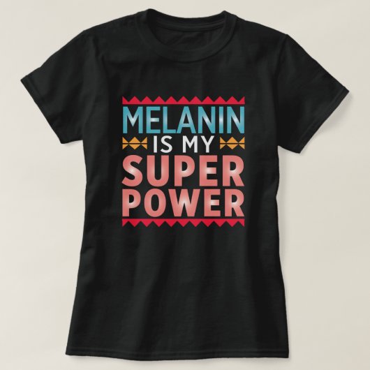 Melanin Poppin Design T-Shirt (Design vorne)