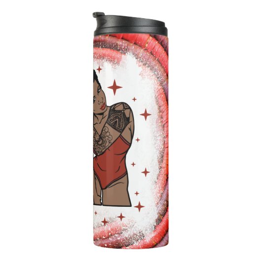 Melanin-Poppin-Liebe Thermosbecher (Nach rechts gedreht)