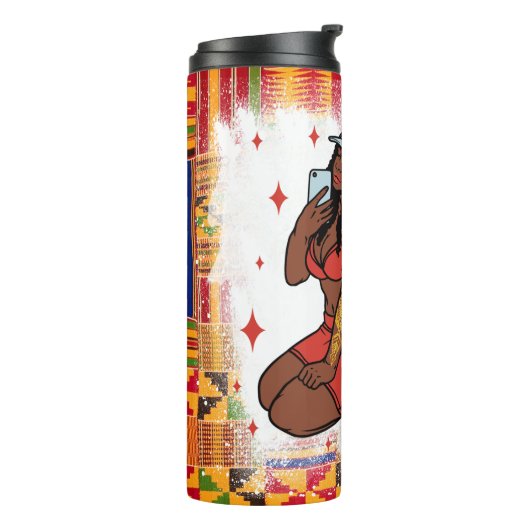 Melanin-Poppin-Liebe Thermosbecher (Nach links gedreht)