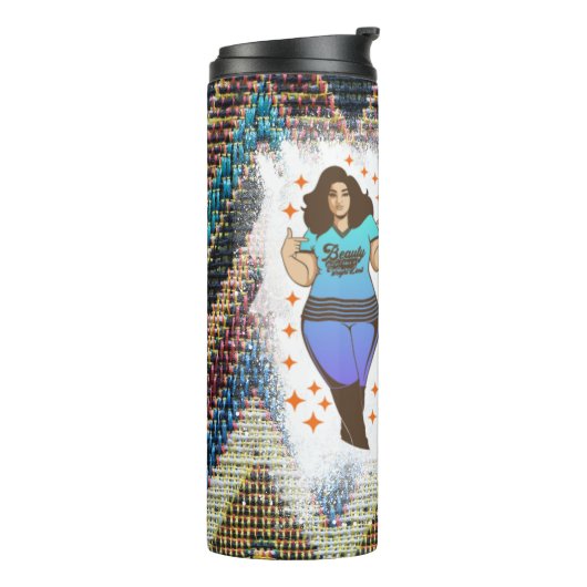 Melanin-Poppin-Liebe Thermosbecher (Nach links gedreht)