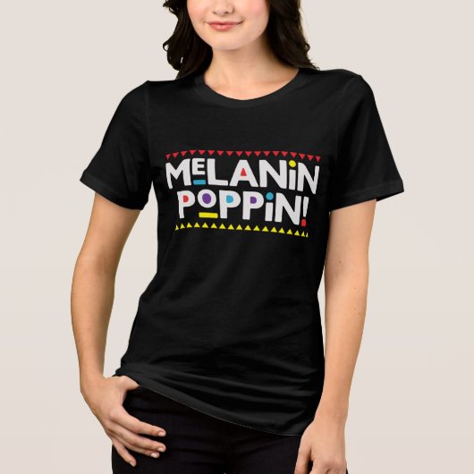 Melanin Poppin Tri-Blend Shirt (Vorderseite)