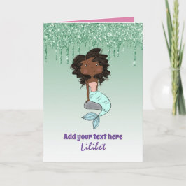 Melanin Princess Birthday Cards for all Ages Karte