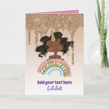 Melanin Princess Birthday Cards for all Ages