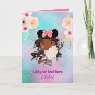 Melanin Princess Geburtstagskarten für alle Alters Karte