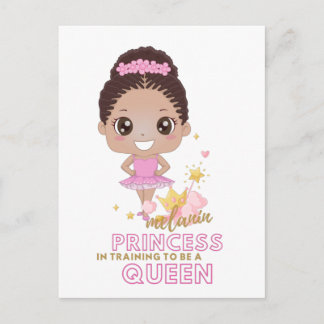 Melanin Princess trainiert, Königin der Ballerina Postkarte