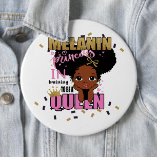 Melanin Princess trainiert, Queen Lilibet Geschenk Button