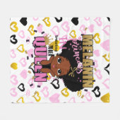 Melanin Princess trainiert, Queen Lilibet Geschenk Fleecedecke (Vorderseite (Horizontal))