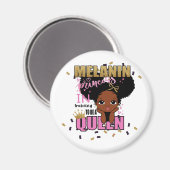 Melanin Princess trainiert, Queen Lilibet Geschenk Magnet (Vorderseite/Rückseite)