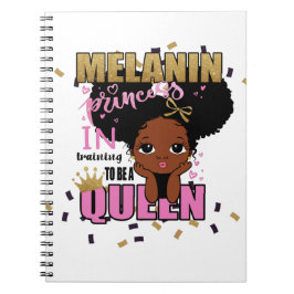 Melanin Princess trainiert, Queen Lilibet Geschenk Notizblock