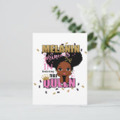 Melanin Princess trainiert, Queen Lilibet Geschenk Postkarte (Stehend Vorderseite)