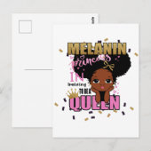 Melanin Princess trainiert, Queen Lilibet Geschenk Postkarte (Vorne/Hinten)
