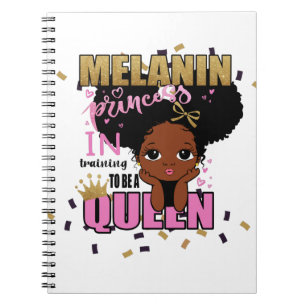 Melanin-Prinzessin in Ausbildung Zur Königin Lilib Notizblock
