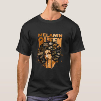 Melanin Queen 100% Melanin Black Afro Amerikaner S T-Shirt