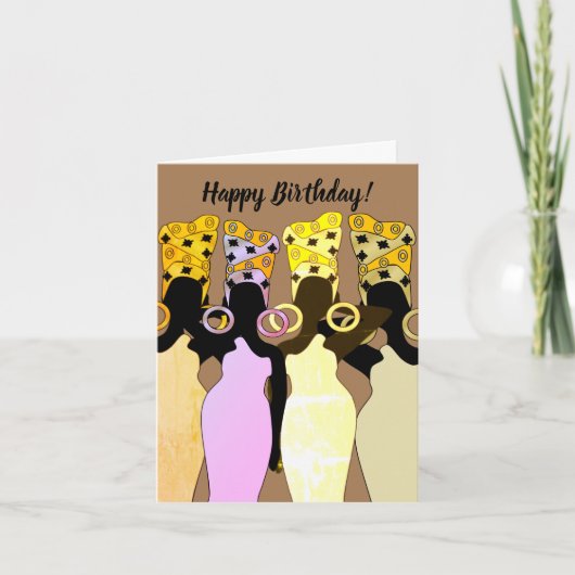 Melanin Queen African American Birthday Card Dankeskarte (Vorderseite)
