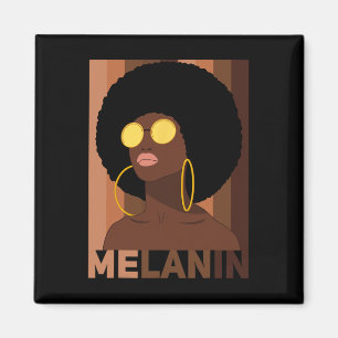 Melanin Queen African American Black History Monta Magnet