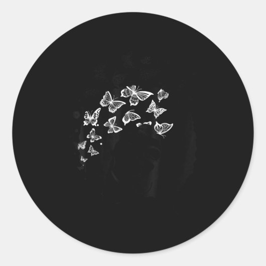 Melanin Queen African American Strong Black Natura Runder Aufkleber (Vorderseite)