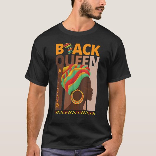 Melanin Queen African American Strong Black Natura T-Shirt (Vorderseite)