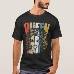 Melanin Queen African American Strong Black Natura T-Shirt