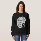 Melanin Queen Afro Queen Powerful Beautiful Sweatshirt (Vorne ganz)