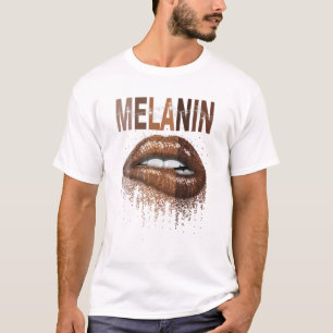 Melanin Queen Lips Black History Month Pride Afric T-Shirt