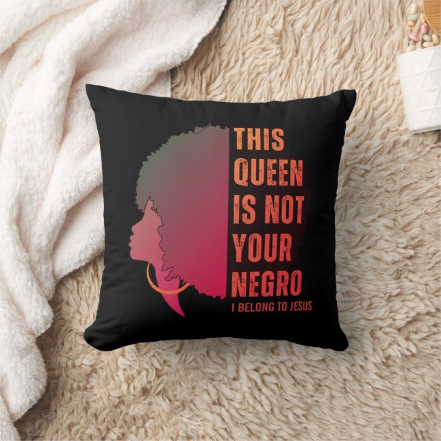 Melanin Queen NOT YOUR NEGRO Afro Kissen (Decke)
