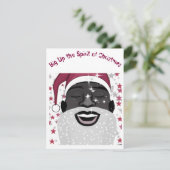Melanin Santa Weihnachtskarte Feiertagskarte (Stehend Vorderseite)