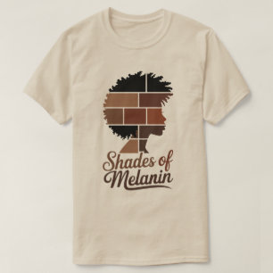 Melanin-Schattierung Black Queen   Afro-Frau Junet T-Shirt