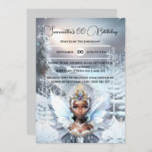 Melanin Schneekönig Winterwaldzellenmond Einladung (Vorne/Hinten)