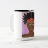 Melanin-Schönheitsbecher Zweifarbige Tasse (Vorderseite Links)
