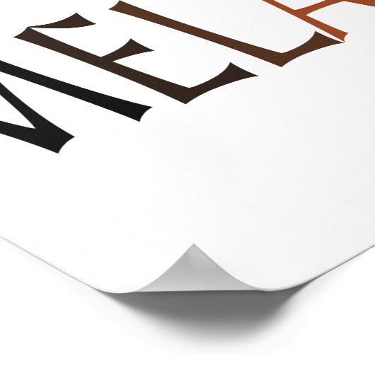 MELANIN Schwarz-Schatten Poster (Ecke)