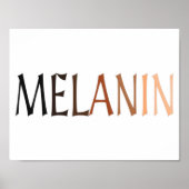 MELANIN Schwarz-Schatten Poster (Vorne)