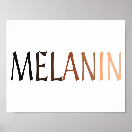 MELANIN Schwarz-Schatten Poster (Vorne)