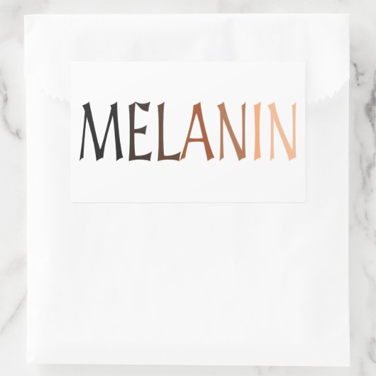 MELANIN Schwarz-Schatten Rechteckiger Aufkleber (Tasche)