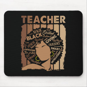 Melanin Schwarze Lehrerin Typografie Frauen Droge Mousepad