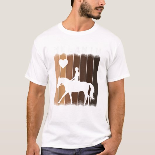 Melanin Shades Black Pride Men Women Equestrian Ho T-Shirt (Vorderseite)